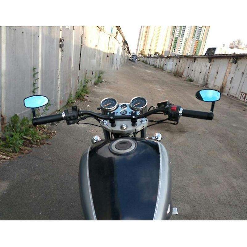 Motorcycle 7/8 Inch Handle Bar End Rearview Side Mirrors Universal Fit for for