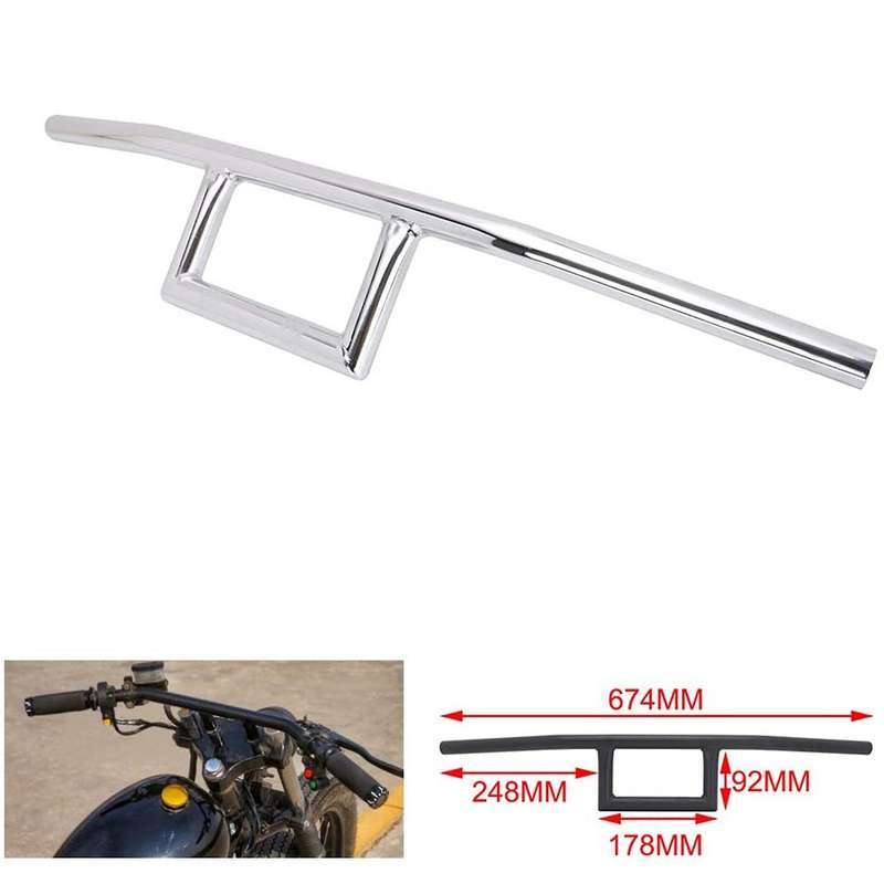 Motorcycle 7/8Inch Handlebar Cafe Box Window Attack Style Handlebars 22MM Universal for Cruiser Chro