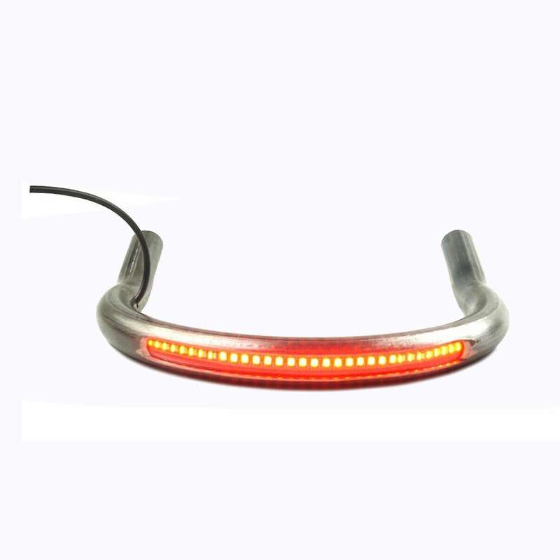 Motorcycle 7/8 Inch Cafe Rear Seat Frame Hoop Loop LED Brake Turn Tail Light Universal Modified
