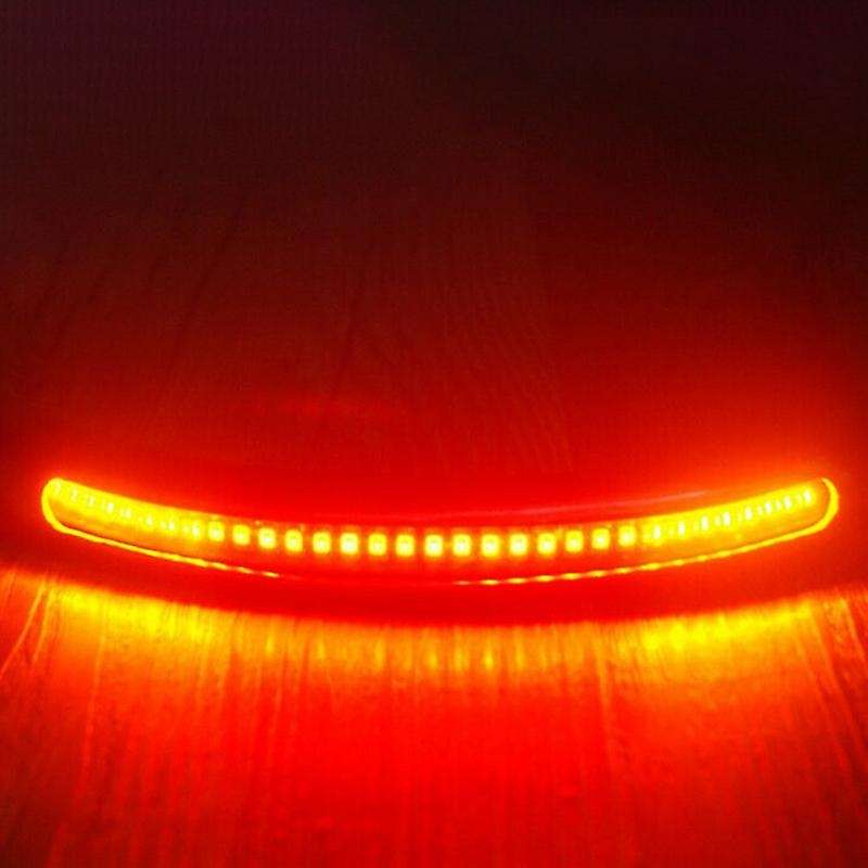 Motorcycle 7/8 Inch Cafe Rear Seat Frame Hoop Loop LED Brake Turn Tail Light Universal Modified