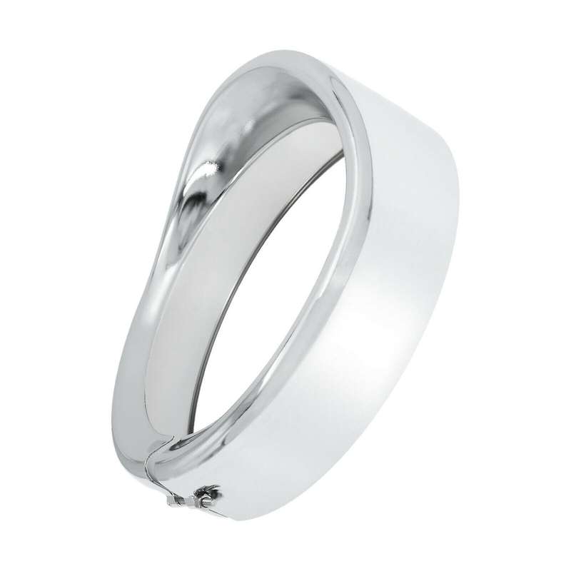 Motorcycle 7Inch Headlight Bezel Trim Ring Protect Guard Cover Cap for Touring Glide Road Silver