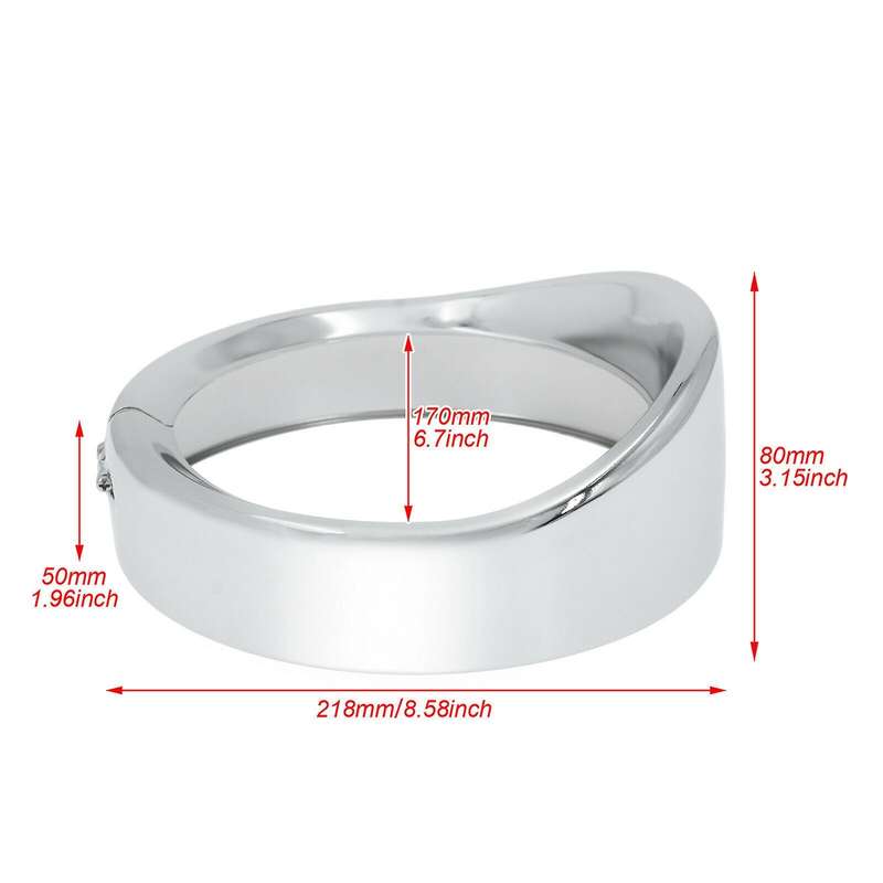 Motorcycle 7Inch Headlight Bezel Trim Ring Protect Guard Cover Cap for Touring Glide Road Silver