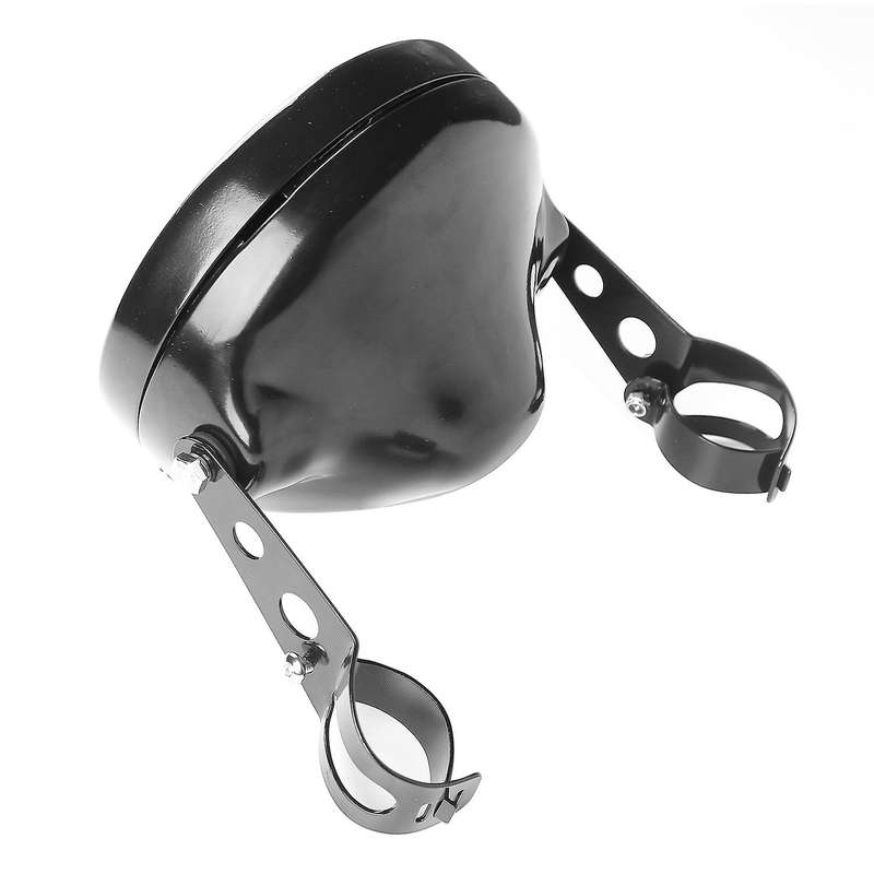 Motorcycle 7-Inch Headlight Lamp Housing Universal Modified Headlight Lamp Housing with Bracket