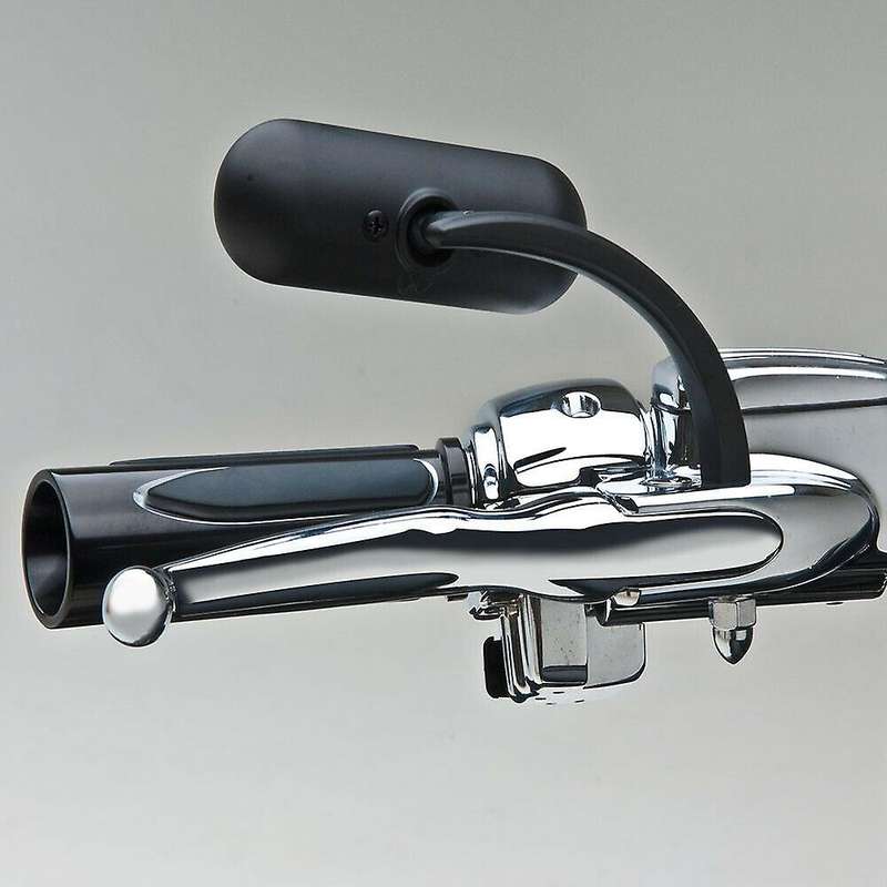 Motorcycle 8mm&10mm Mini Oval Mirrors Motorcycle Retro Rearview Mirror Black
