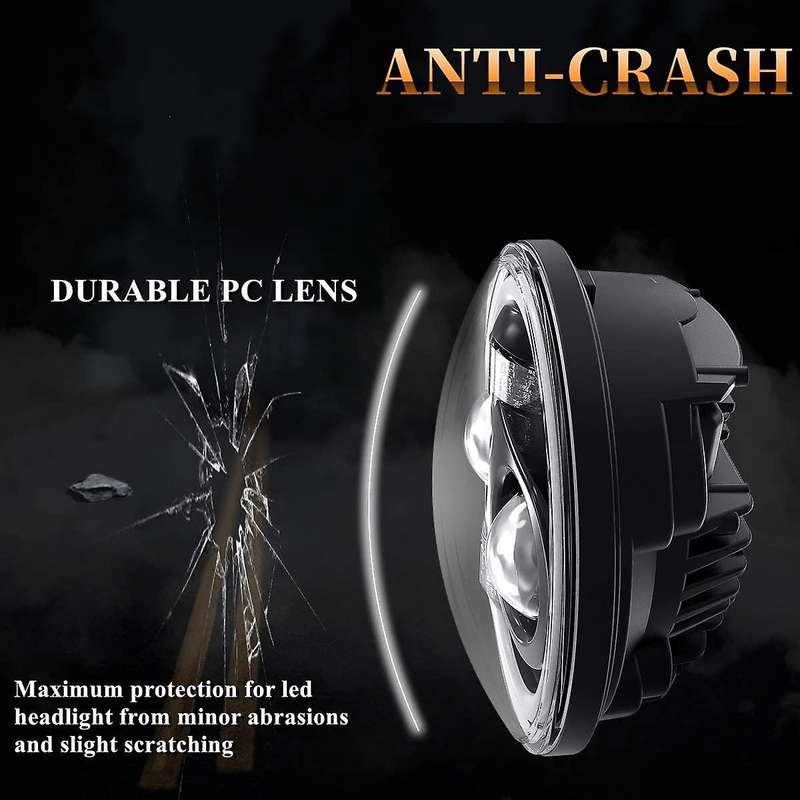 Motorcycle Accessories Headlight Fog Light Waterproof 5.75 Inch LED Headlight Bulb Light Kit Set for