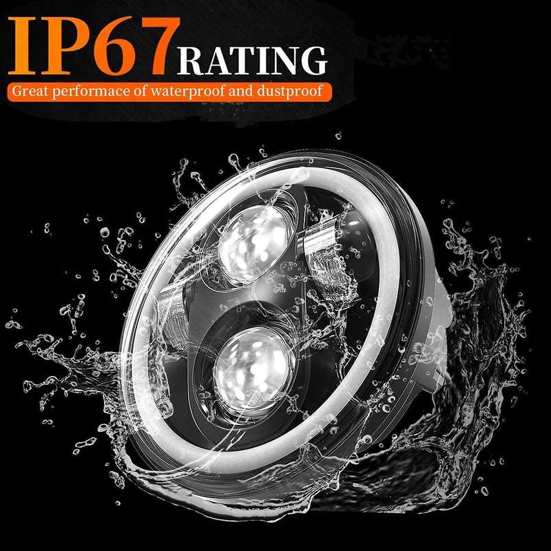 Motorcycle Accessories Headlight Fog Light Waterproof 5.75 Inch LED Headlight Bulb Light Kit Set for