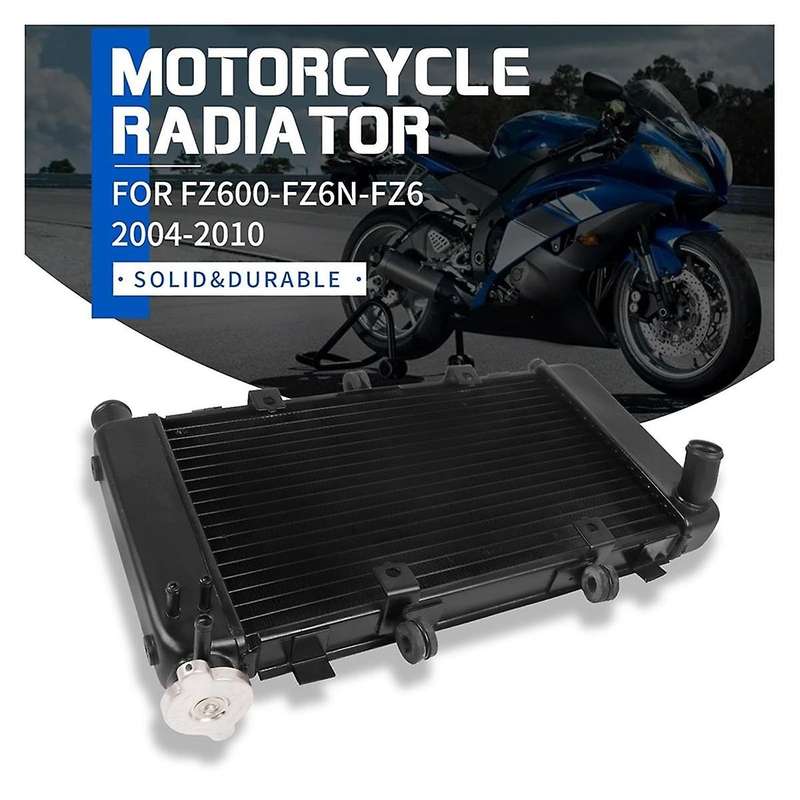 Motorcycle Aluminium Engine Radiator Cooler Cooling System Water Tank for FZ600 FZ6N FZ6 2004-2010
