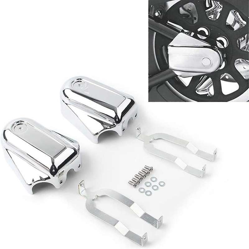Motorcycle Bar Shield Rear Wheel Axle Covers Swingarm Cap for Softail Flstc Flstn Custom 2008-2017