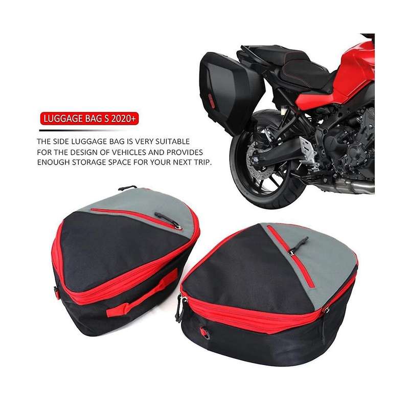 Motorcycle Black Expandable Inner Bags for Tracer 9 Gt Tracer 9gt Tracer900 2020 2021 2022(red)