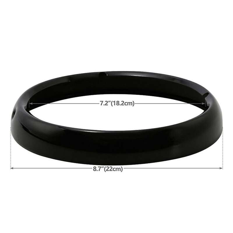 Motorcycle Black 7 Inch Headlight Trim Ring for Touring Glide Street Glide Road King