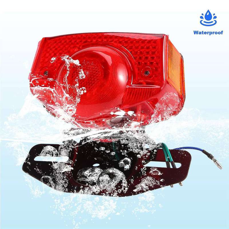 Motorcycle Brake Tail Light Tail Light Assembly with Bulb for CT70 CT90 CT125 XL70 CL70 CL90 Jialing