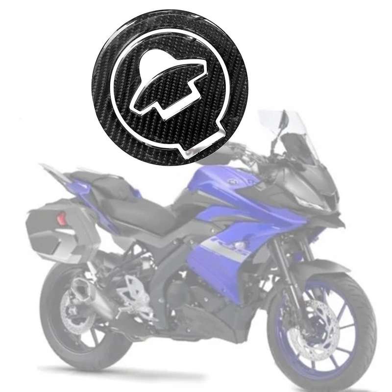 Motorcycle Carbon Fiber Fuel Tank Cover Sticker Decal for YZF-R3 R25 R15 MT-03 Gas Cap Protection St