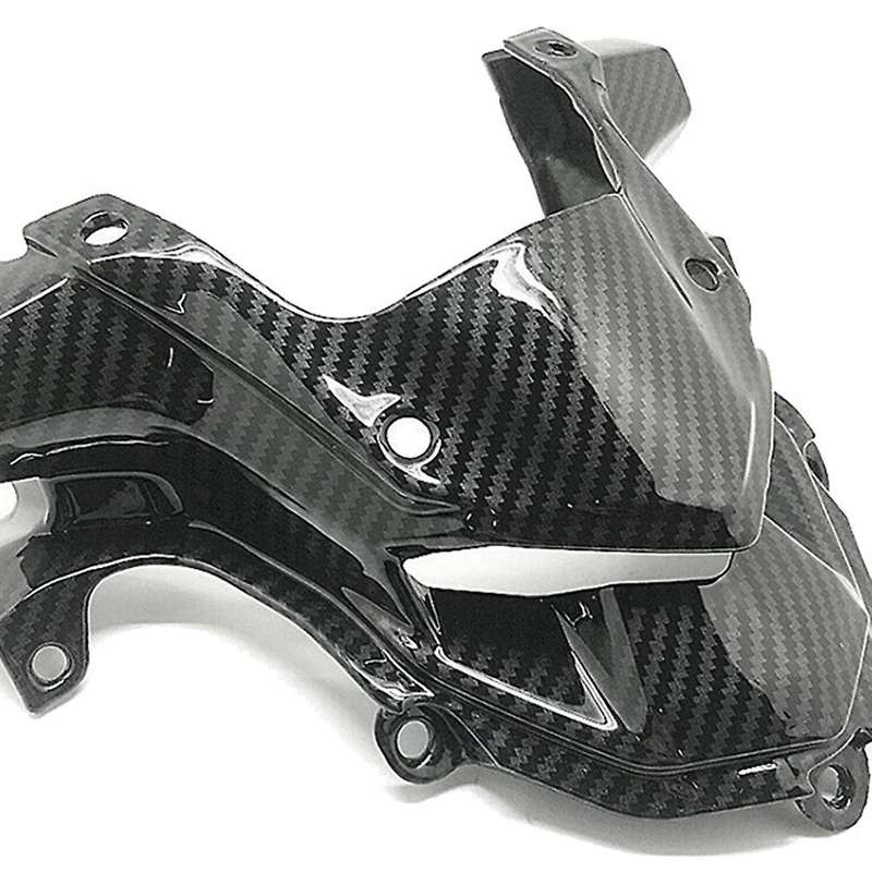 Motorcycle Carbon Fiber Front Fairing Aerodynamic Headlight Upper Top Cover Beak Nose for Z900 2017-