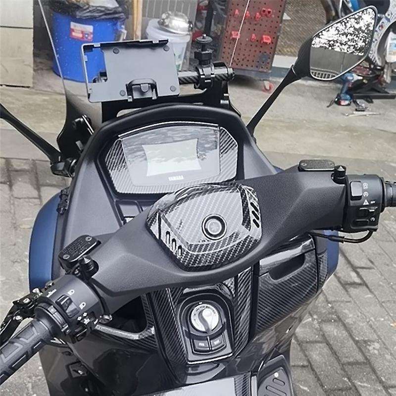 Motorcycle Carbon Fiber Front Mask Shell Cap Handle Head Upper Center Cover for NMAX155 NMAX 155 202