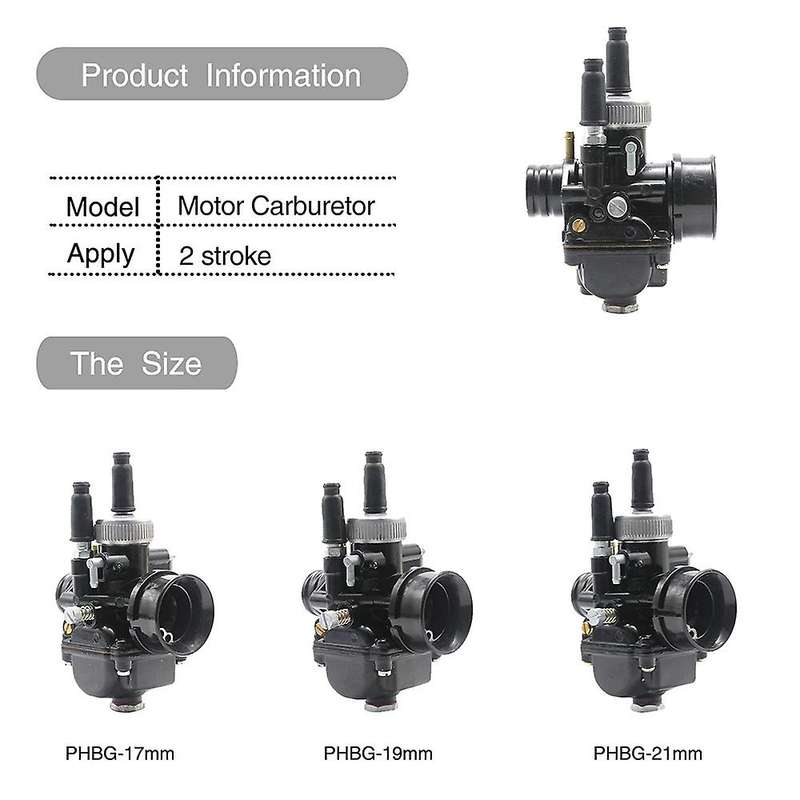 Motorcycle Carburetor Phbg 21mm Ad Carburetor for 50-100cc Engine 2 Stroke Racing Motor Phbg21