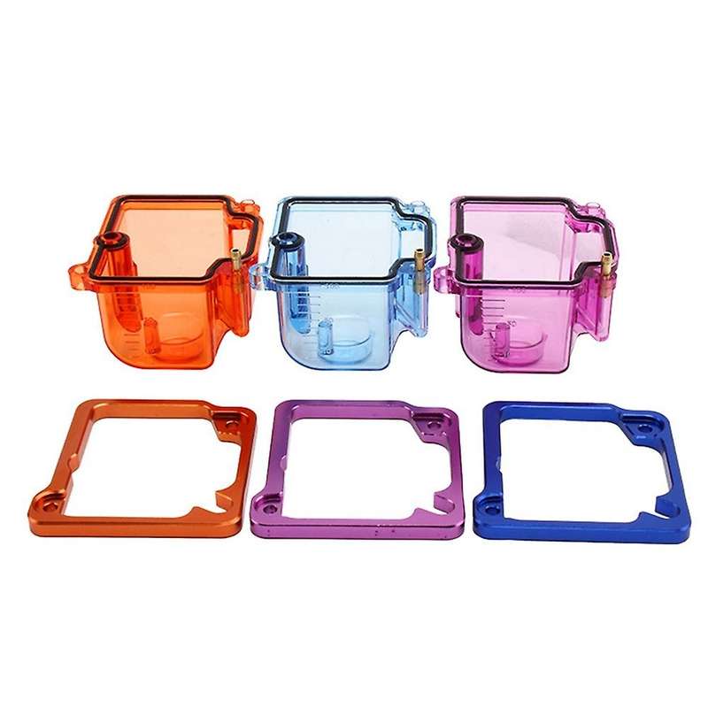 Motorcycle Carburetor Transparent Float Carburetor Oil Cup Carburetor Base Cover for PWK 28-34mm Blu
