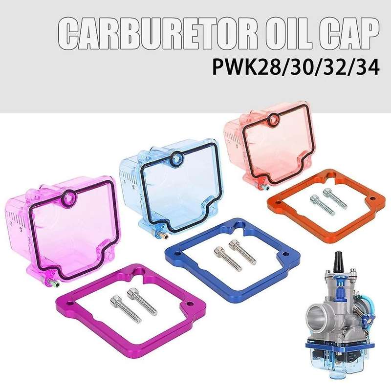 Motorcycle Carburetor Transparent Float Carburetor Oil Cup Carburetor Base Cover for PWK 28-34mm Blu