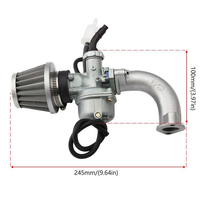 Motorcycle Carburetor Suitable for ATV 110Cc 125Cc PZ22 22mm Carburetor Intake Pipe Air Filter