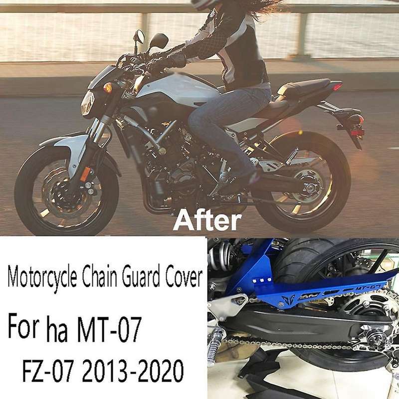 Motorcycle Chain Guard Cover Rear Tire Hugger Mudguard for FZ-07 2013-2020 Blue