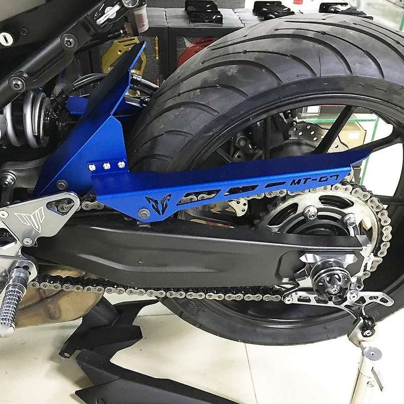Motorcycle Chain Guard Cover Rear Tire Hugger Mudguard for FZ-07 2013-2020 Blue