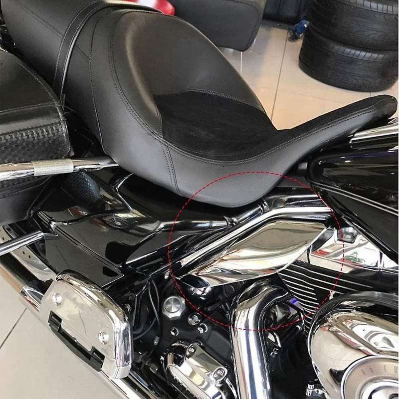 Motorcycle Chrome Heat Shield Mid-Frame Air Deflector Trim for Touring Street Glide FLHX 2009-2016