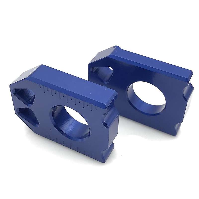 Motorcycle CNC Rear Chain Adjuster Axle Block for DRZ400SM DRZ 400SM DRZ 400 SM 2004-2015 Blue