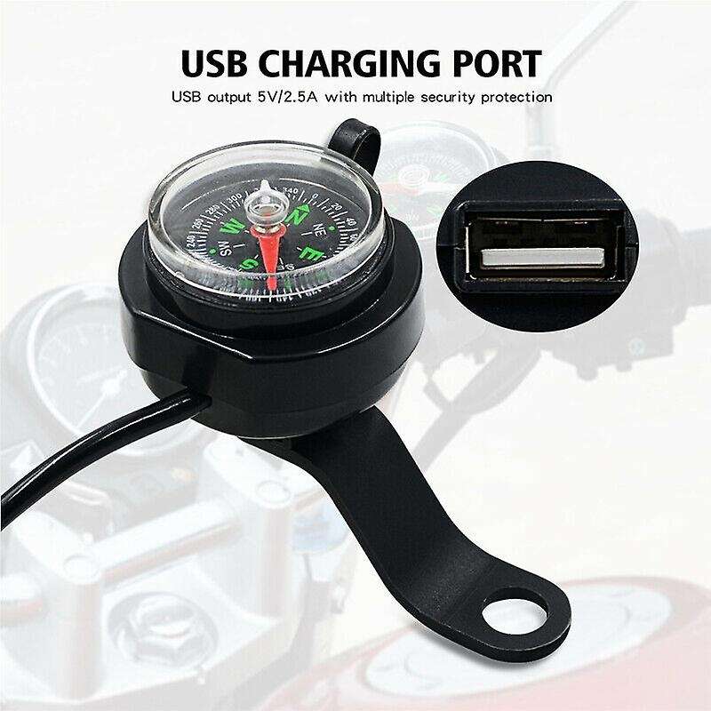 Motorcycle Compass Charger Usb Waterproof Navigation Fast Charging Waterproof