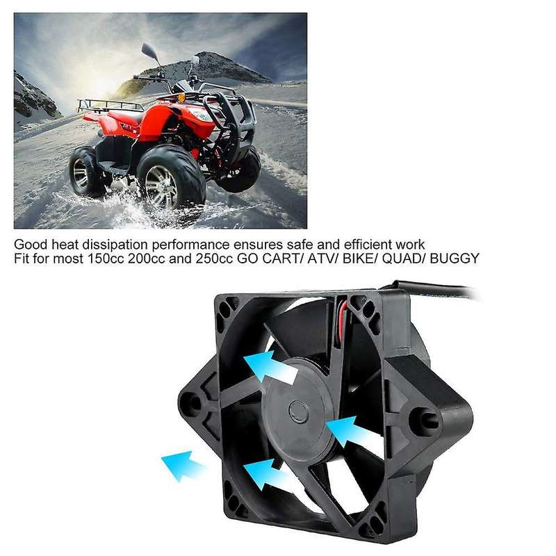 Motorcycle Cooling Fan, Electric Engine Cooling Fan Radiator for Motorcycle ATV Go Kart Quad 150-250