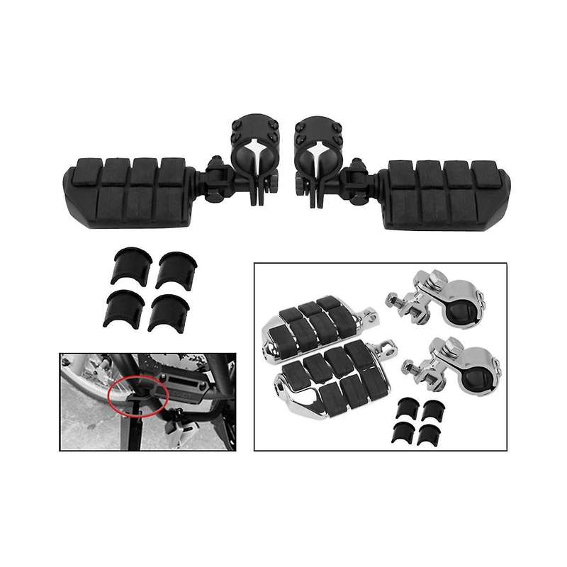 Motorcycle Crash Bar Pedal Crash Bar Folding Pedal Foot Pedal for Xl883/1200 Black