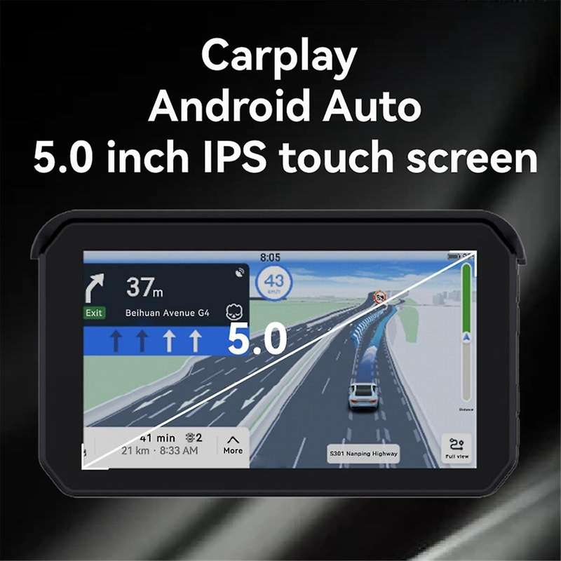 Motorcycle Dvr Driving Recorder Motorcycle Carplay, Car Recorder Tire Pressure Monitoring, 5-Inch Ip
