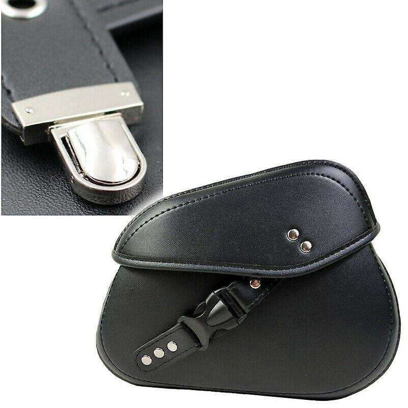 Motorcycle E-Bike Mini Small Side Bag Hanging Bag Luggage Saddle Bags PU Leather Universal Backpack