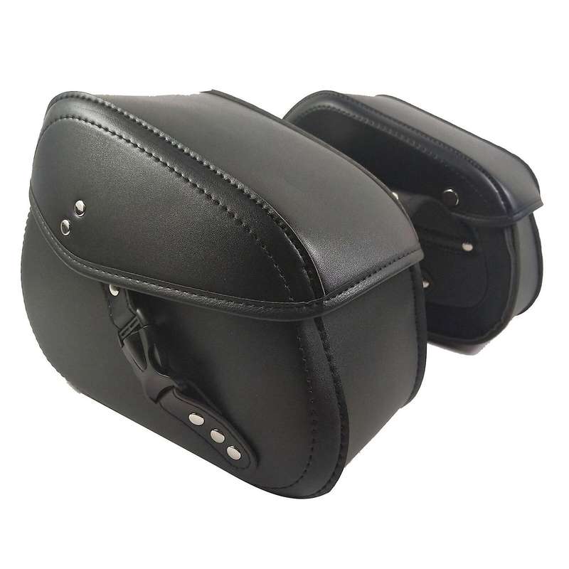 Motorcycle E-Bike Mini Small Side Bag Hanging Bag Luggage Saddle Bags PU Leather Universal Backpack