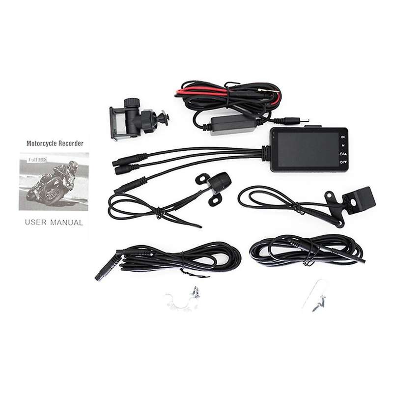 Motorcycle DVR Motorcycle Camera GPS Driving Recorder Front and Rear Driving Video Recorder Black Bo