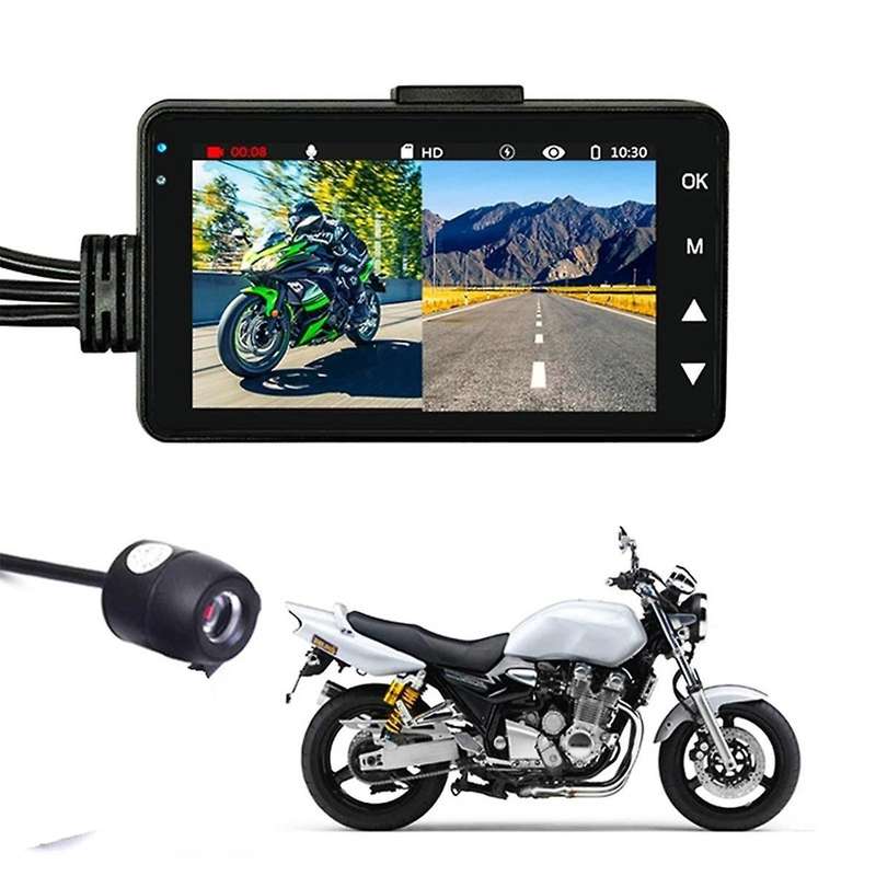 Motorcycle DVR Motorcycle Camera GPS Driving Recorder Front and Rear Driving Video Recorder Black Bo
