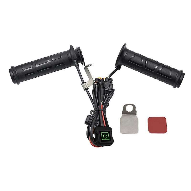 Motorcycle Electric Heating Handlebar 12v Heated Handle Grip Three-level Thermostat Motorcycle Heati