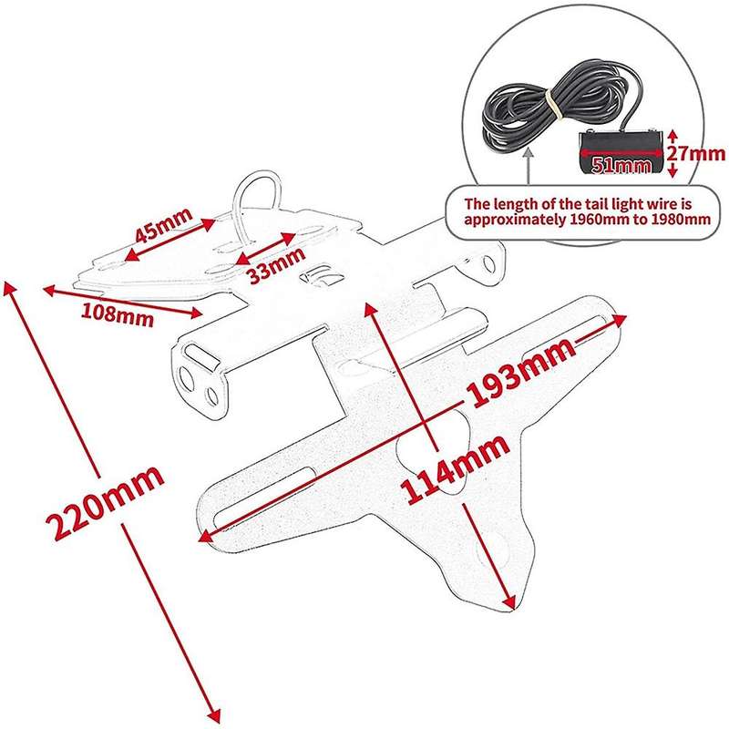 Motorcycle Eliminator Rear License Plate Bracket Holder for GSX-S1000 GSX-S1000F GSX-S750