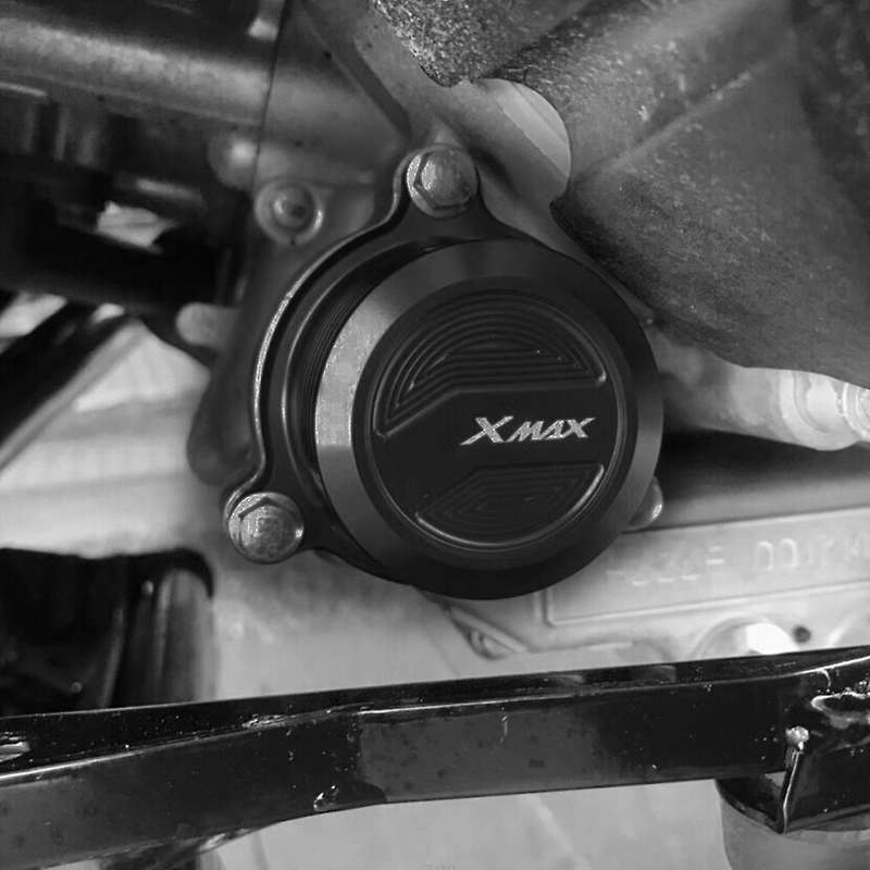 Motorcycle Engine Fuel Cover for XMAX 250 300 2017-2018 X-MAX 400 Oil Tank Cooling Radiating Cap Bla