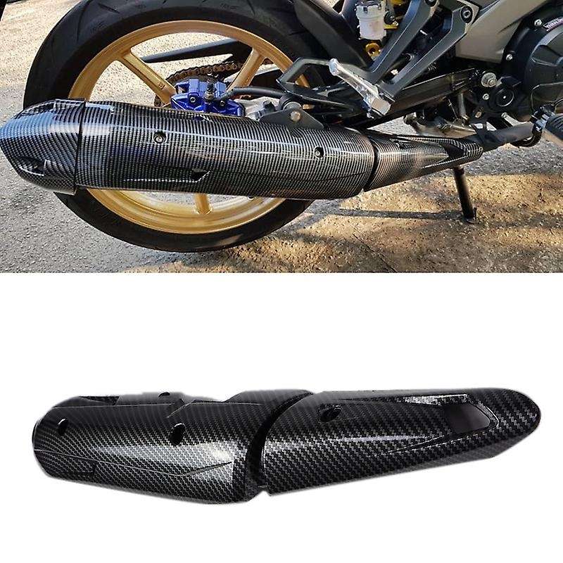 Motorcycle Exhaust Pipe Cover Guard Heat Shield Anti-Scalding Shell for LC150 Y15Zr V1 V2 Y15 Black