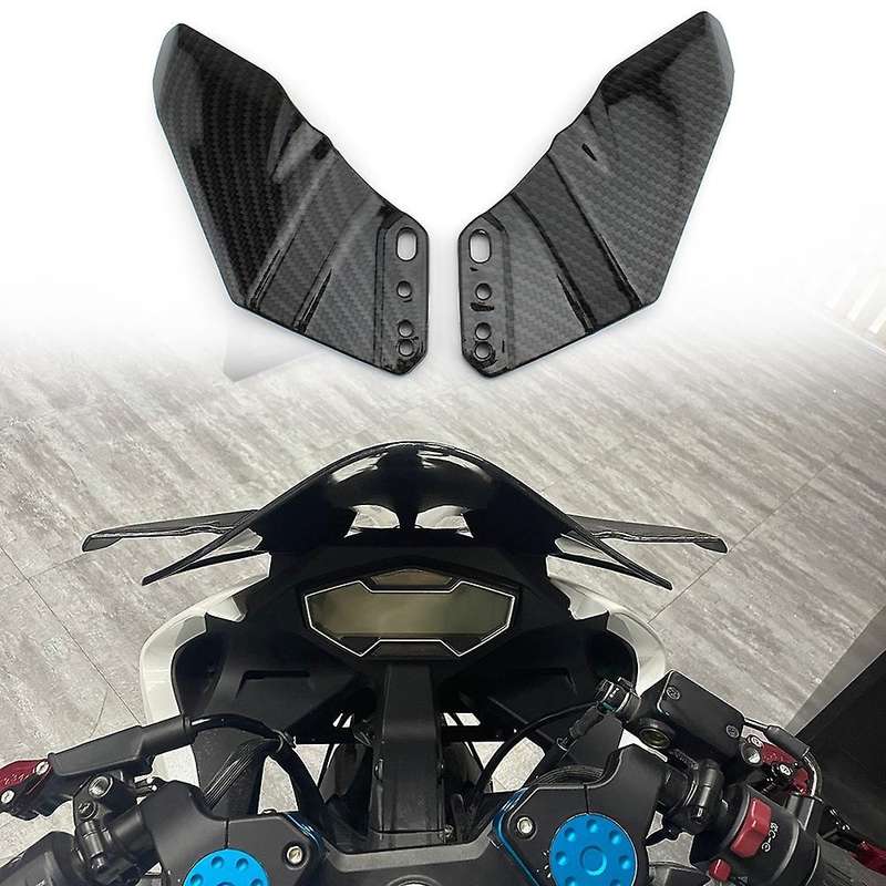 Motorcycle Fairing Front Winglet Aerodynamic ABS Wing Kit Spoiler Carbon Fiber Wing for Ninja 250 CB