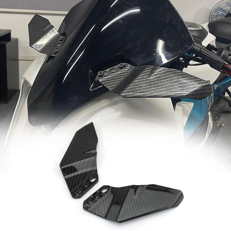 Motorcycle Fairing Front Winglet Aerodynamic ABS Wing Kit Spoiler Carbon Fiber Wing for Ninja 250 CB