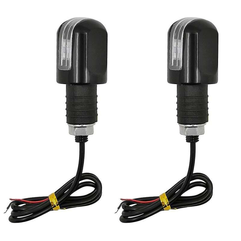 Motorcycle Faucet Handlebar Signal Turn Signal Modified Handlebar Light LED Metal Handlebar Light(Wh