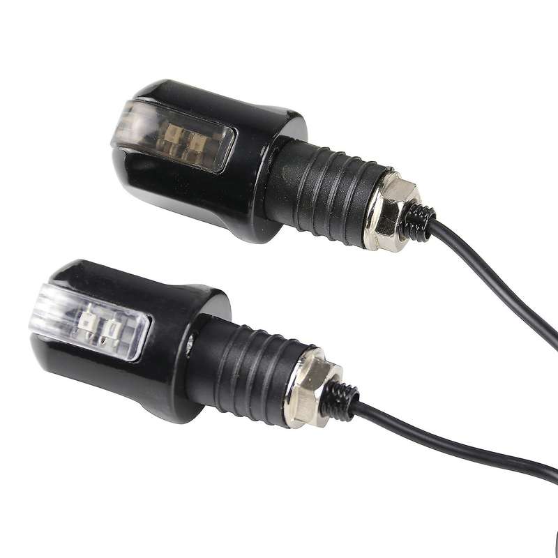 Motorcycle Faucet Handlebar Signal Turn Signal Modified Handlebar Light LED Metal Handlebar Light(Wh