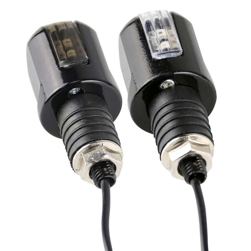 Motorcycle Faucet Handlebar Signal Turn Signal Modified Handlebar Light LED Metal Handlebar Light(Wh