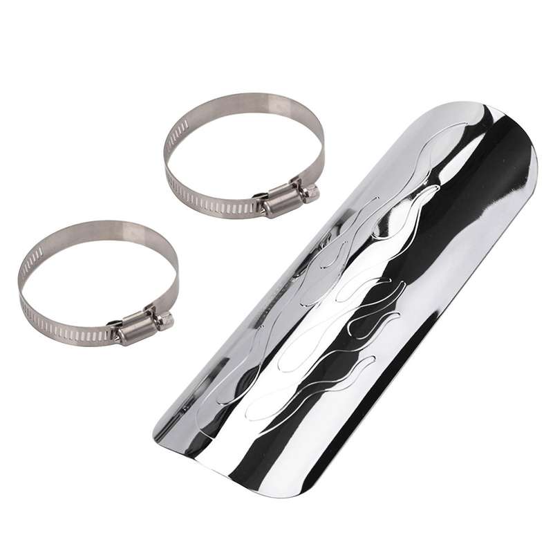 Motorcycle Flame Exhaust Muffler Pipe Heat Insulation Shield Insulation Cover for Chopper Thermal Si