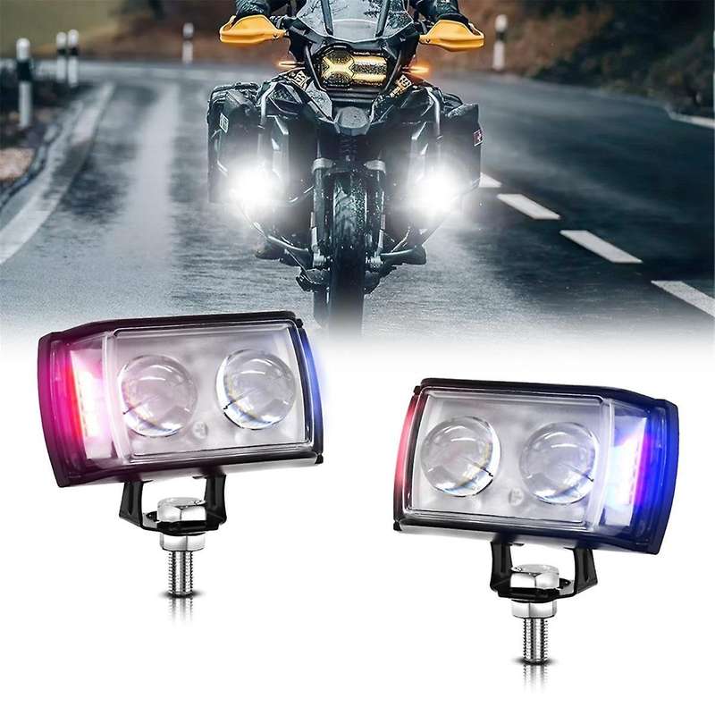 Motorcycle Fog Lights Warning Splash Light 6 Color Fog Lamps Led Spot Light Auxiliary Light Headlig