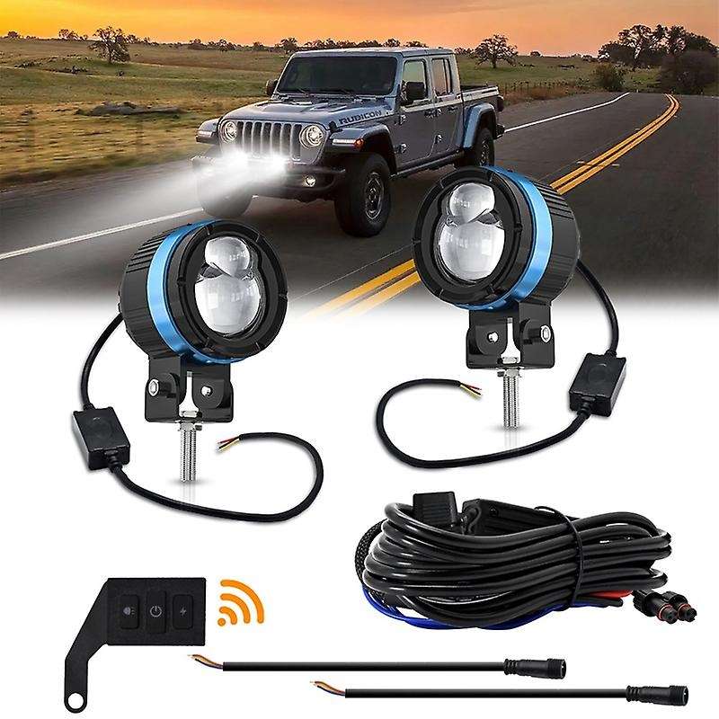 Motorcycle Fog Light Amber White Pod Lights Offroad Work Lights Spotlight Led Driving Light with Wir