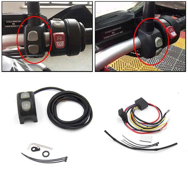 Motorcycle Fog Lights Wiring Harness Switch Control,Handbar Button Switch with Smart Relay for R1200