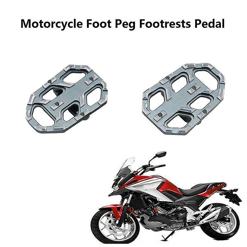 Motorcycle Foot Peg Footrests Pedal Enlarger for NC700X/S NC750X/S CB500X(Silver)
