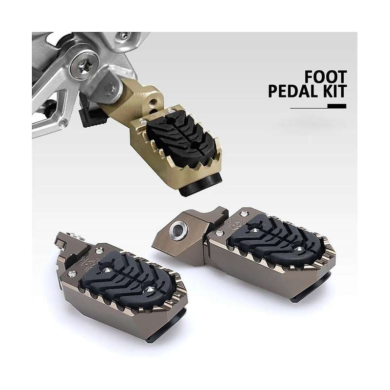 Motorcycle Foot Rests Foot Pegs Footrest Footpeg for R1250gs 2020-2023 R1200gs Adventure(black)
