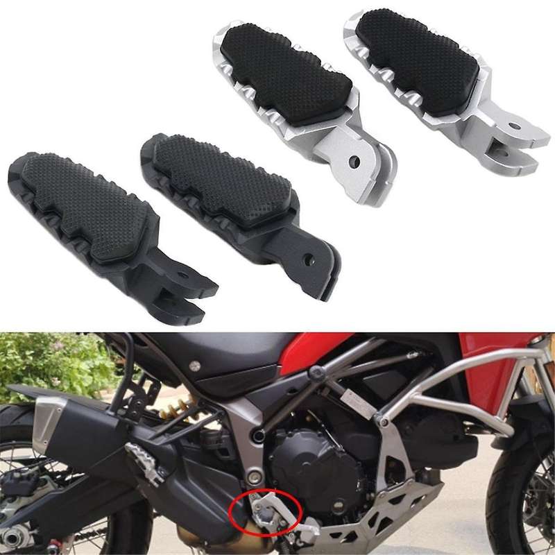 Motorcycle Footrest Foot Pegs Pedals for Ducati Hypermotard 821 Multistrada Mts 950 1260 1200(silver